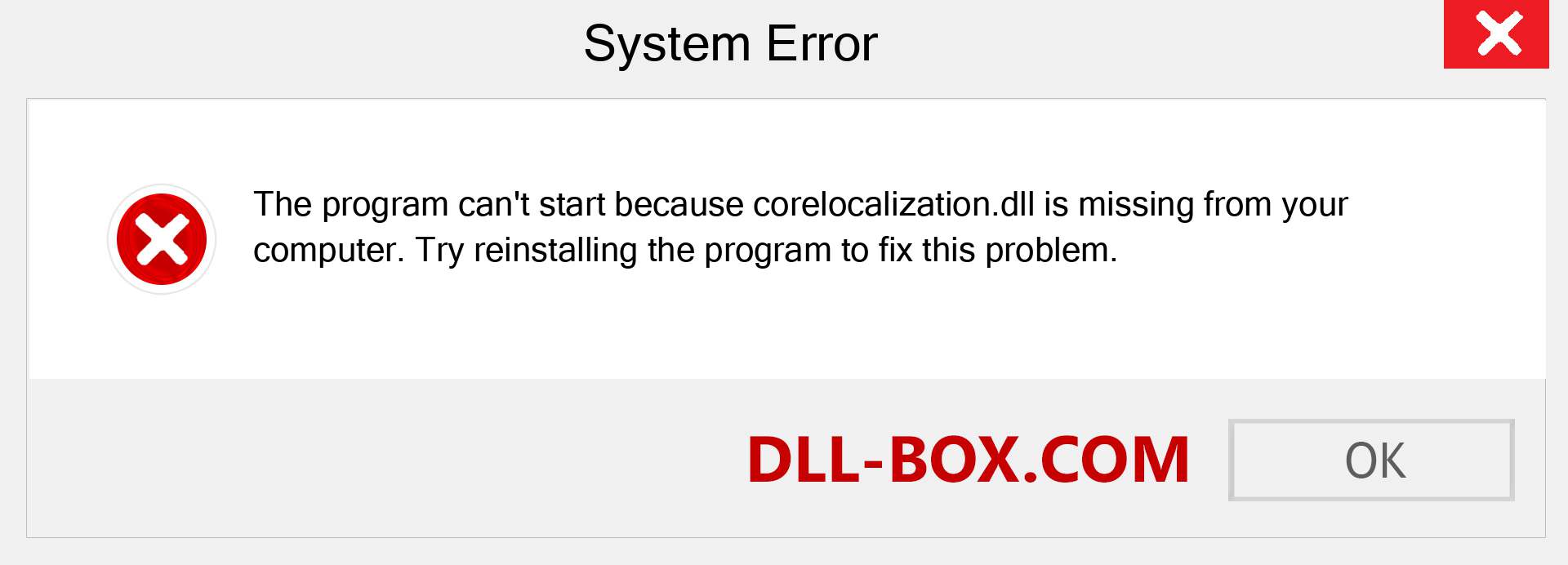  corelocalization.dll file is missing?. Download for Windows 7, 8, 10 - Fix  corelocalization dll Missing Error on Windows, photos, images